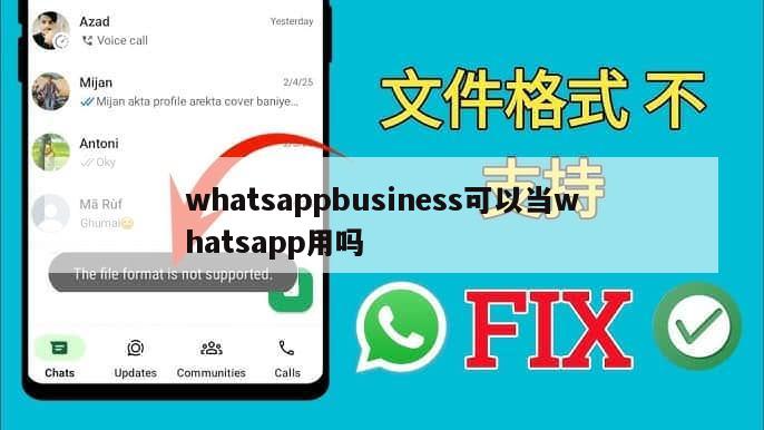 whatsappbusiness可以当whatsapp用吗